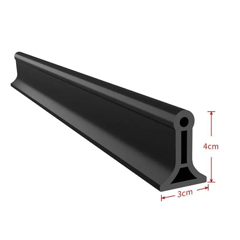 Bendable Bathroom Water Stopper Shower floor Wet Dry Separation Kitchen Sink Splashproof Blocker Water Dam Shower Accessories Qme black 250cm