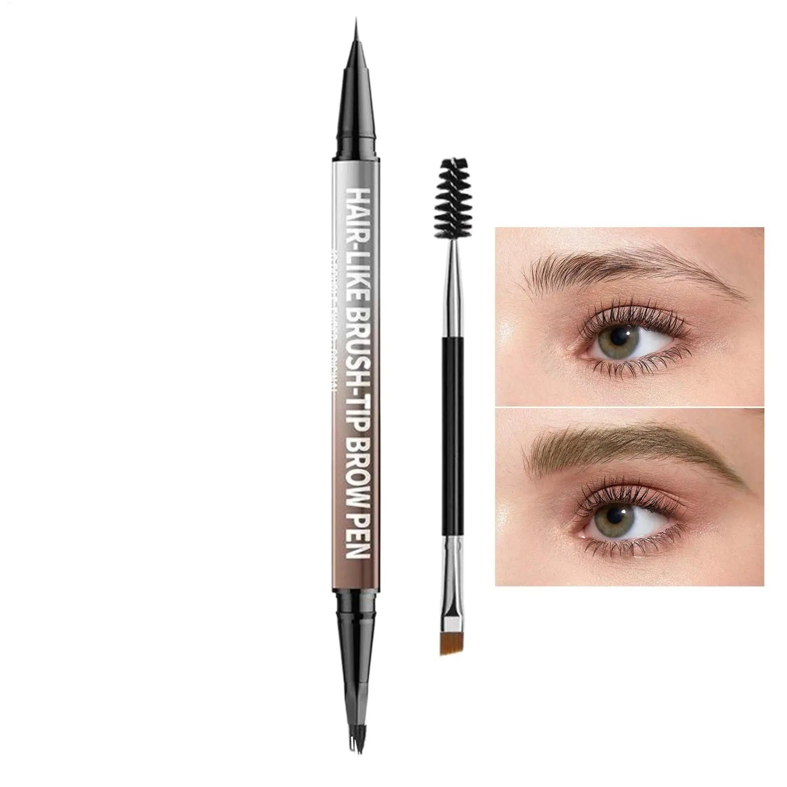 4 Colors Eyebrow Pen Tattoo Pencil Light Brown Gray Black Dark Qme