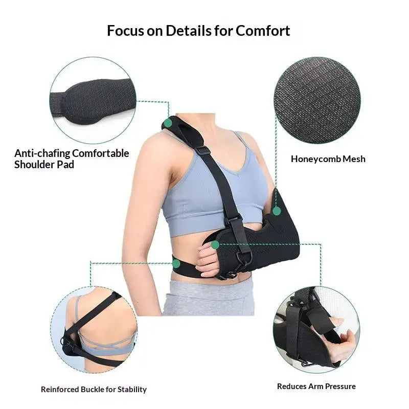 Adjustable Post-surgery Shoulder Sling Lightweight Breathable Mesh Qme