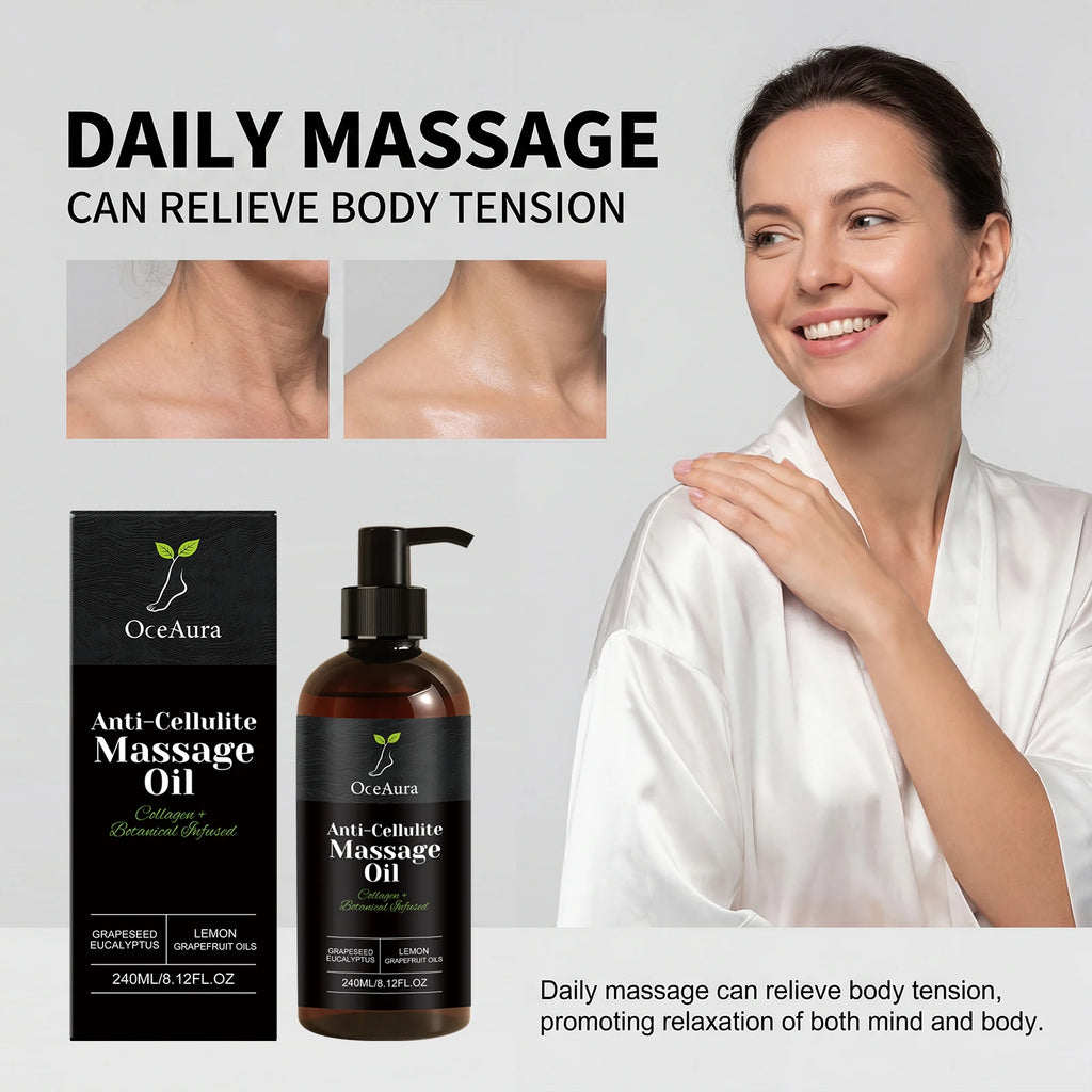 Collagen Firming Massage Oil Thigh Firming Nourishing Dry Skin Glowing Soothing Smoothing Tightening Body Oil for Daily Use Qme