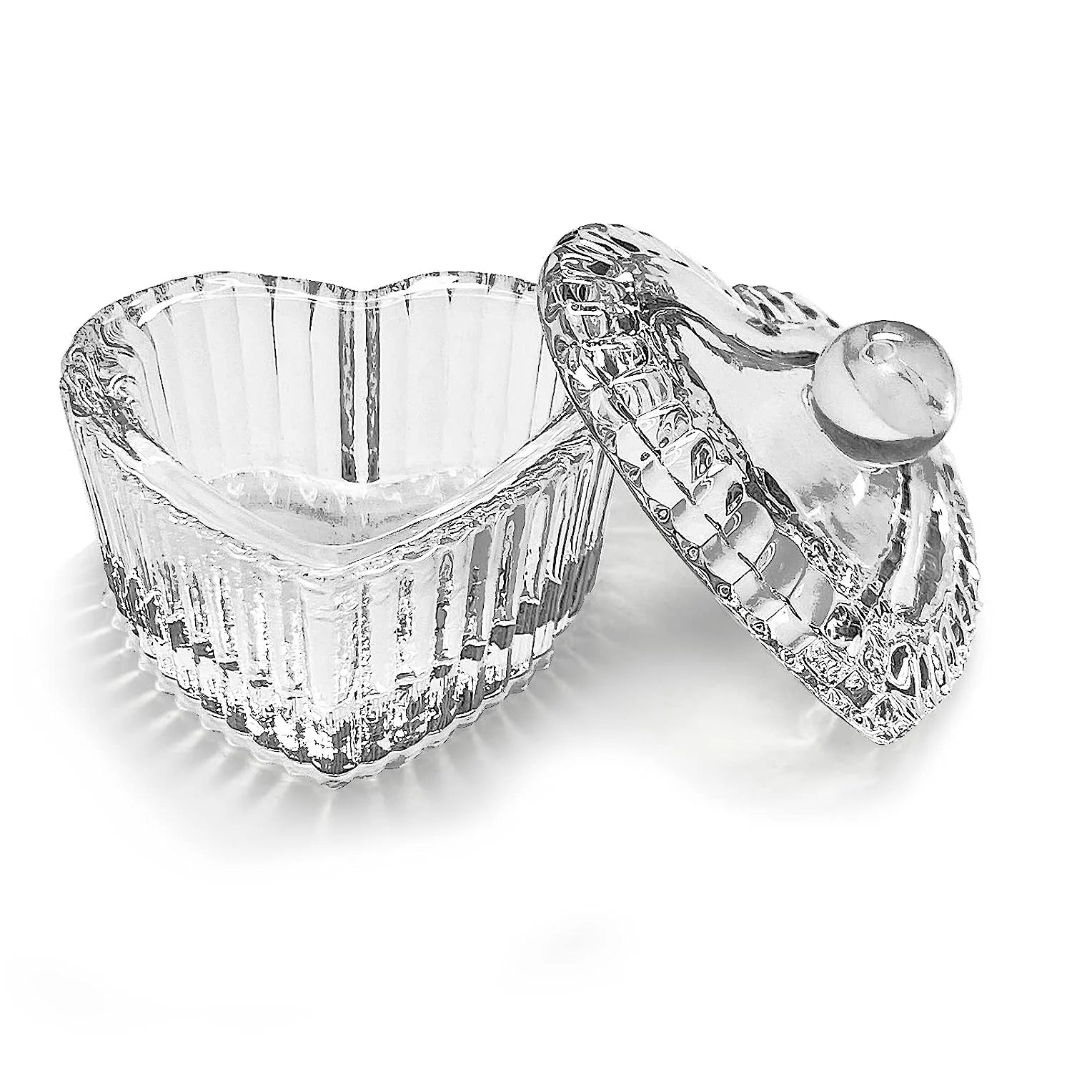 Clear Nail Art Acrylic Liquid Powder Dappen Dish Bowl Sweet Heart Multi-shaped Glass Crystal Cup With Cap Lid Bowl Qme Heart