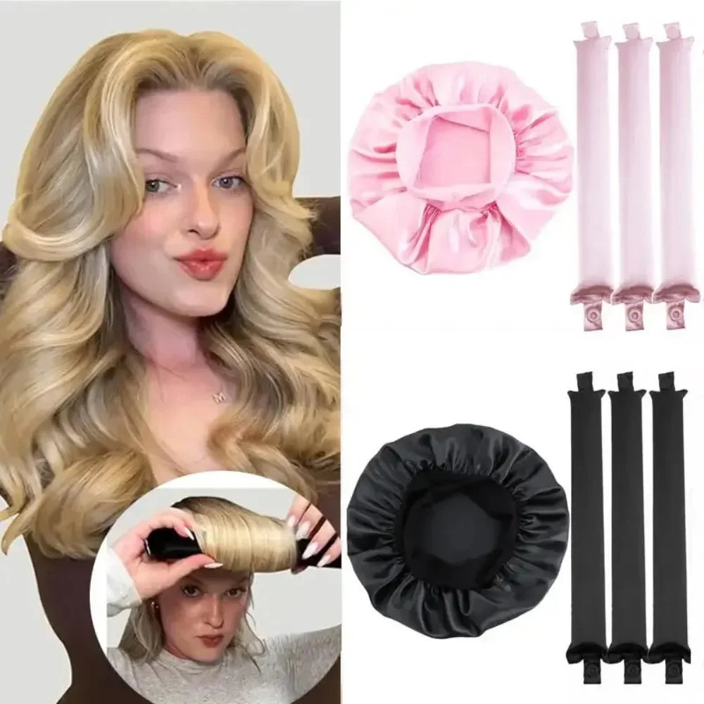 Heatless Curling Rod Headband No Heat Hair Rollers Sleeping Soft Flex Qme