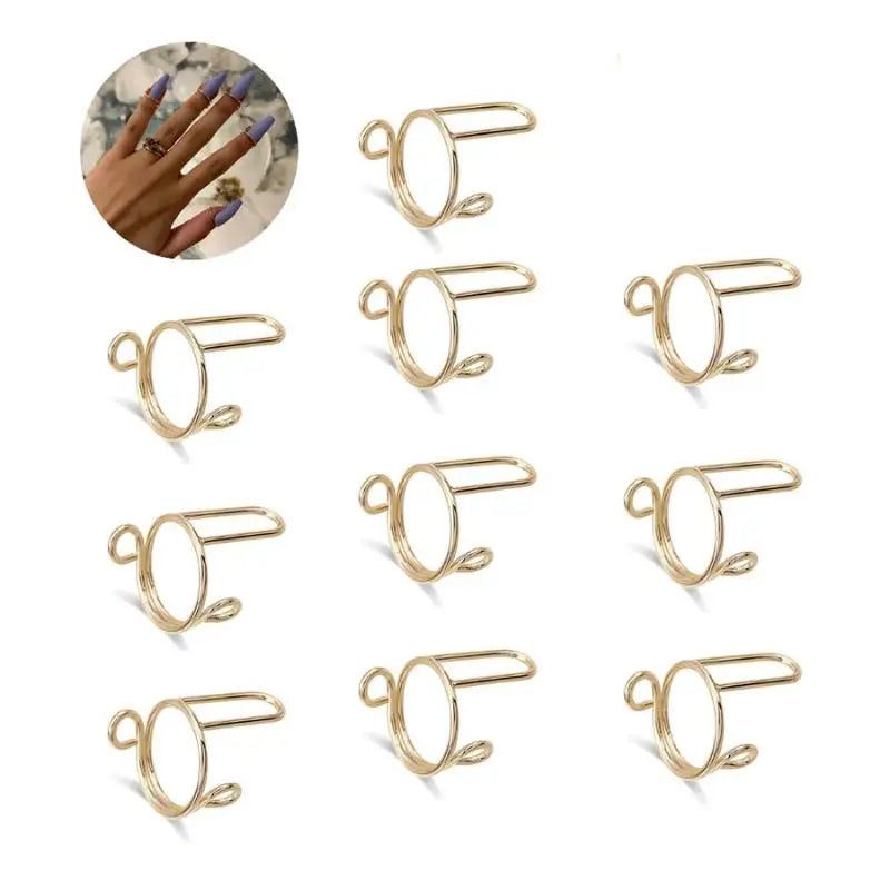 Stylish Nail Rings Women Elegant Fingertip Cover Daily Use Reuse Qme