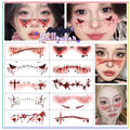Halloween Vampire Bat Fake Freckles Temporary Tattoo Stickers Child Qme A