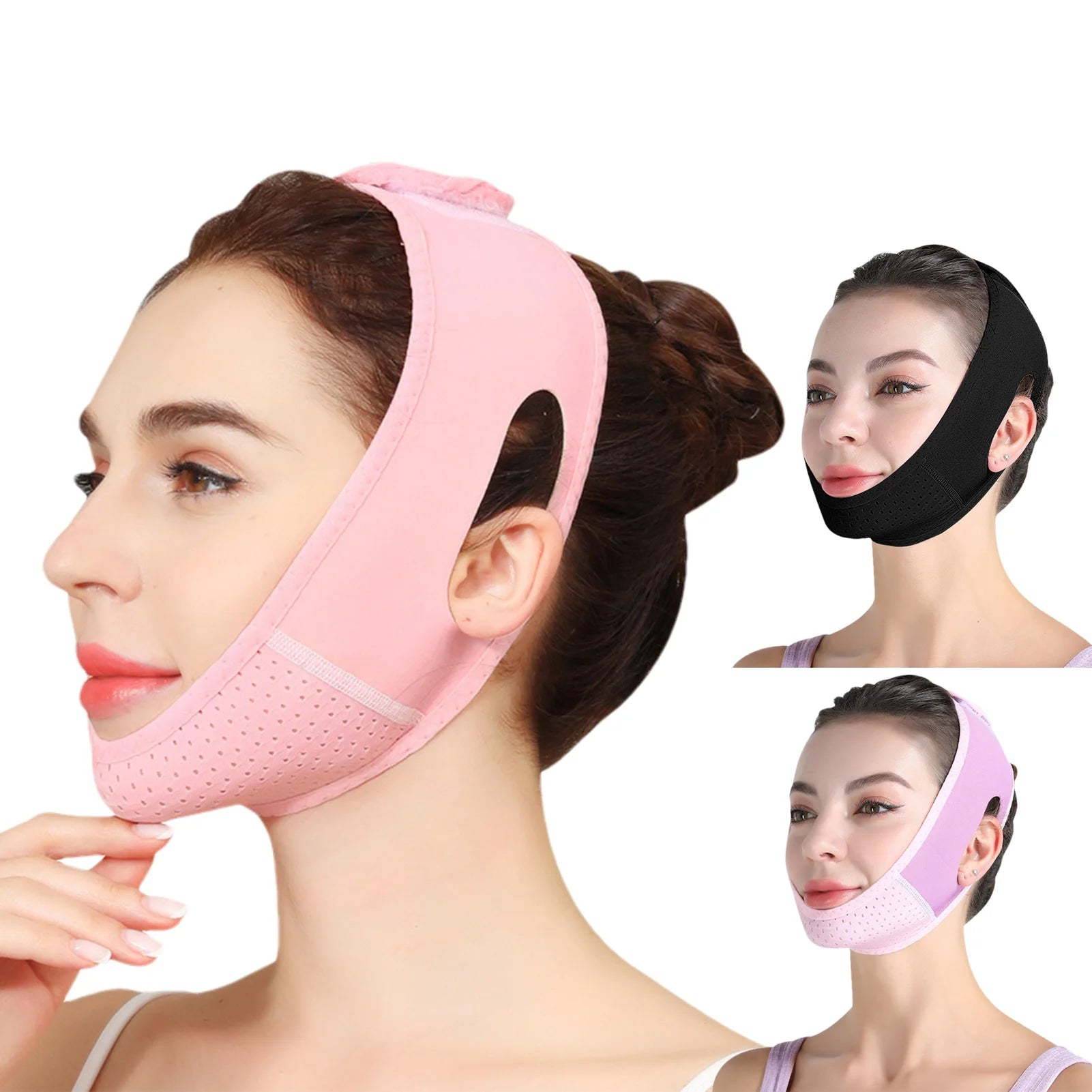Face Lift V Shaper Mask Facial Slimming Bandage Chin Cheek Up Belt Qme