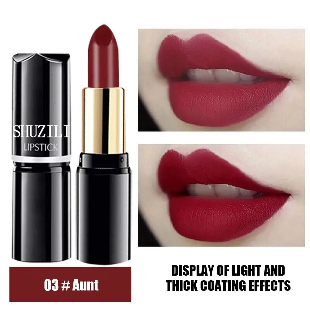 4 In 1 Matte Lipstick Pencil Kit Combo Velvet Sexy Red Lip Tint Non-stick Cup Multicolour Lipstick Pen Makeup Lips Cosmetic Set Qme C-03 CN