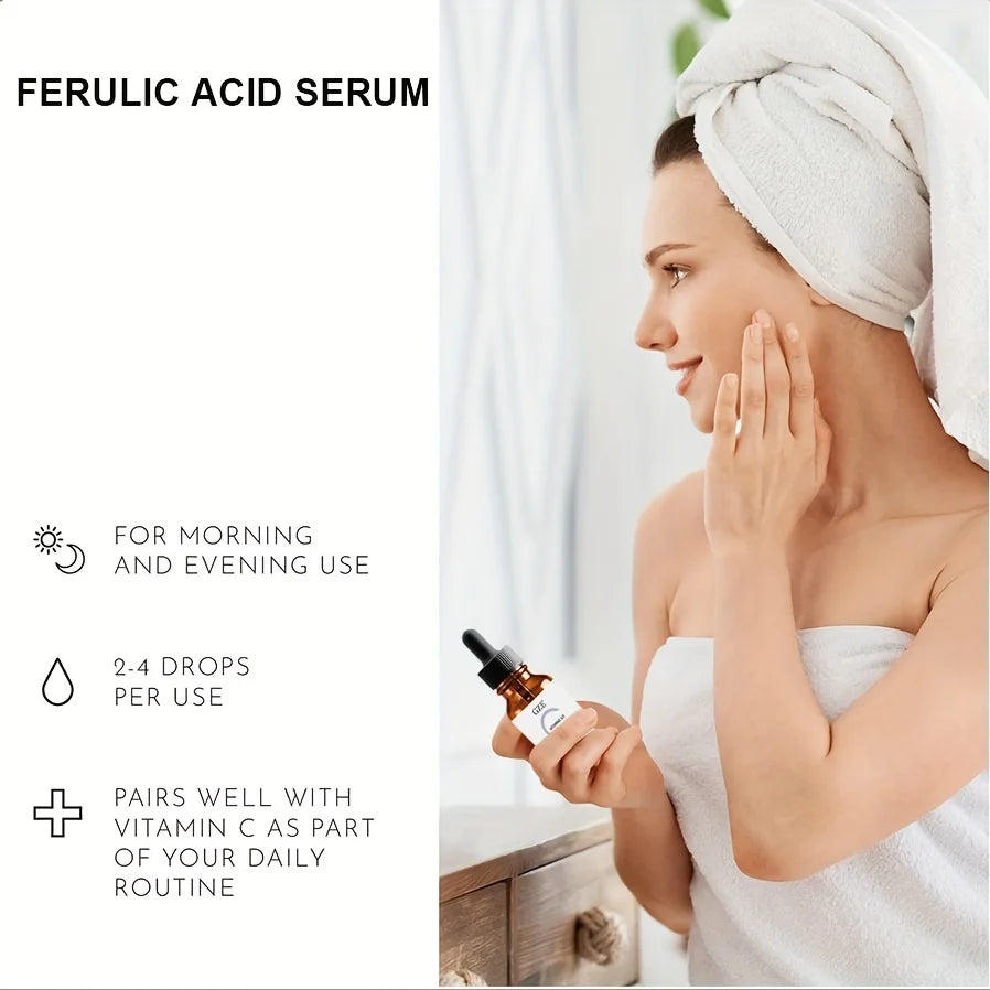 GZE Ferulic Facial Serum with Vitamin C, Vitamin E, & Absorbic Acid - Make you looks Younger, Skin Brightening Face Essence Qme