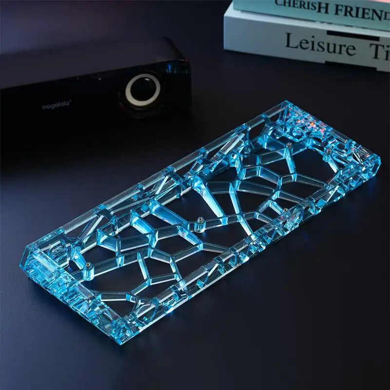 GH60 Clear Acrylic Hollow Shell Custom Keyboard Case DIY Mechanical Qme