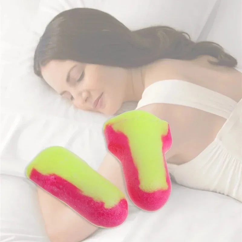Soft Foam Disposable Earplugs, 10 Pairs, Snore - Proof Sleep Ear Protector, No Cords Qme