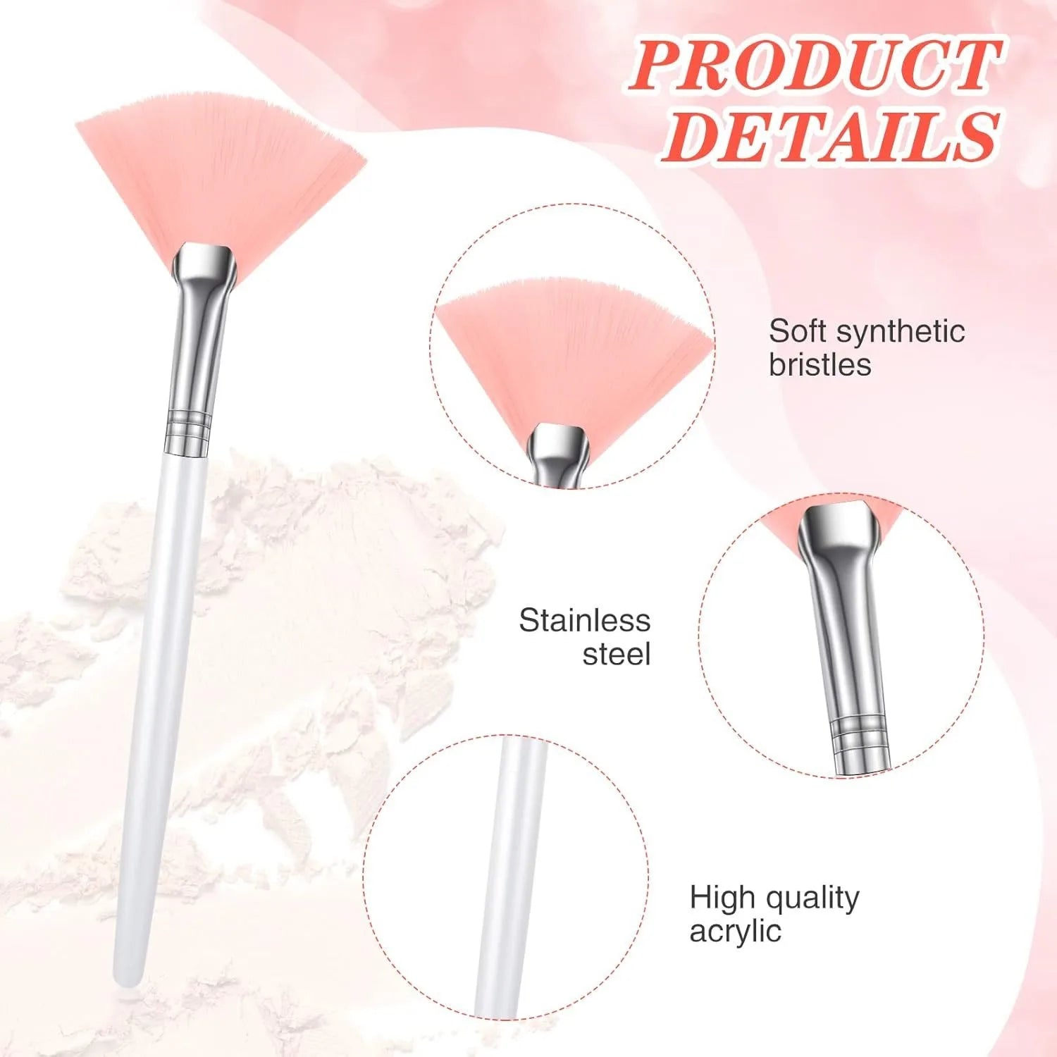 DIY Soft Fan Brush Face Mask Brushes Silicone Applicator Glycolic Qme