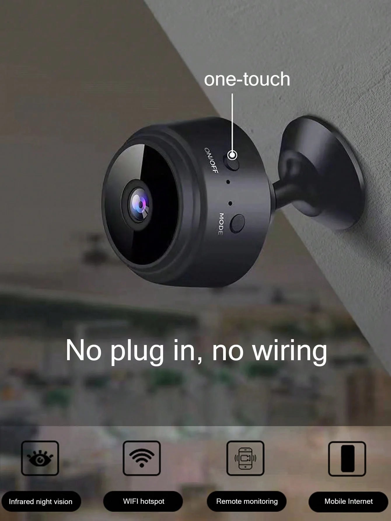 High-definition 1080P Home Night Vision Remote Monitoring Camera Qme