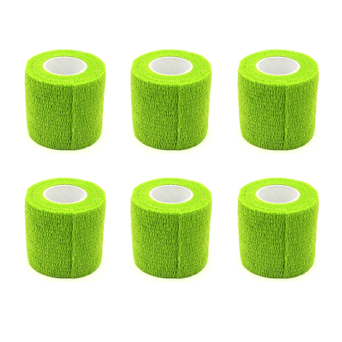 6/12PCS Gauze Bandage Self-adhesive Breathable Elastic Bandages for Nail Tattoo Art Sports Fixing Finger Wrist Leg Qme 6 Olive Green