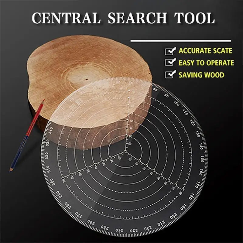 Plastic Finder Lathe Wood Turning Drawing Work Compass Circle Gauge Qme