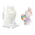 Bunny Silicone Mold 3D Rabbits Resin Reusable Aromatherapy Figurine Qme a China Mainland