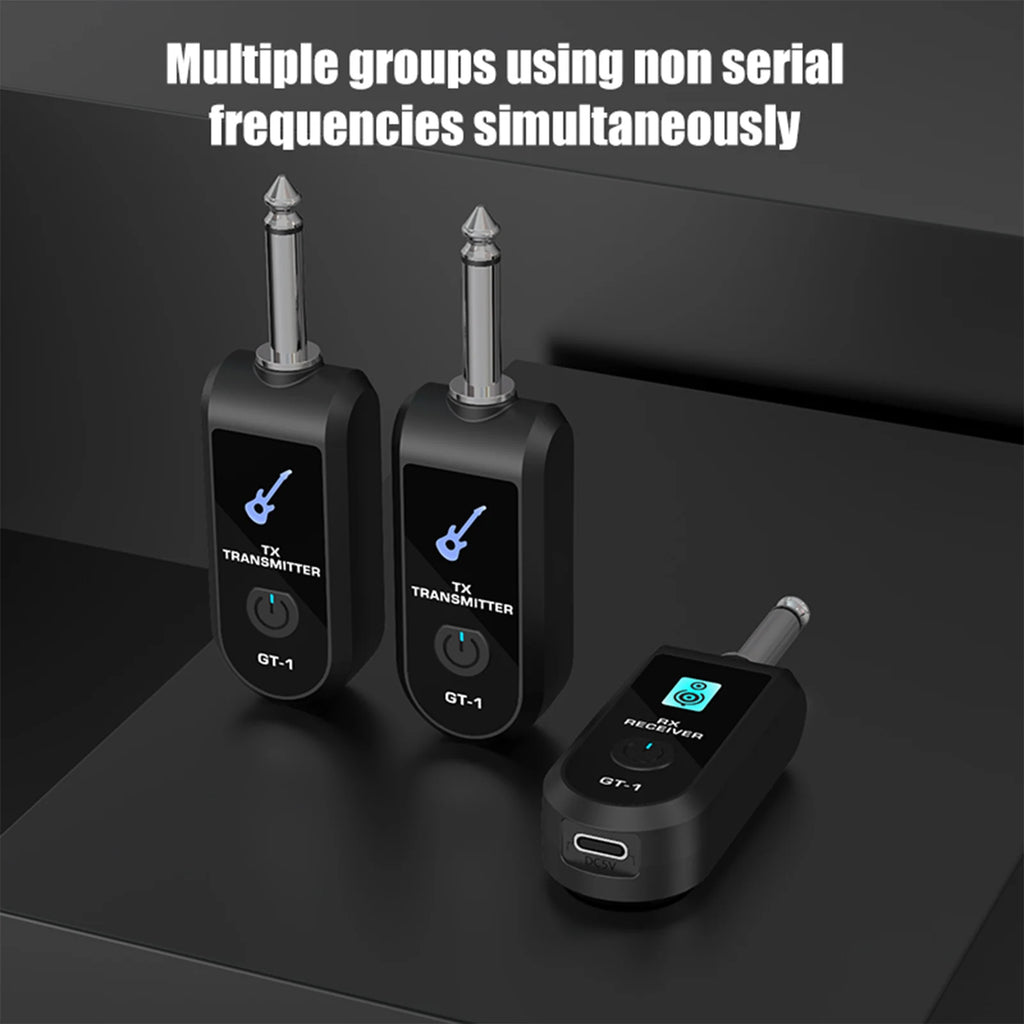 2.4G Wireless Guitar Audio Transmitter Receiver with Precise Sound Rechargeable Digital Guitar System for Electric Guitar Bass ﻿ Qme
