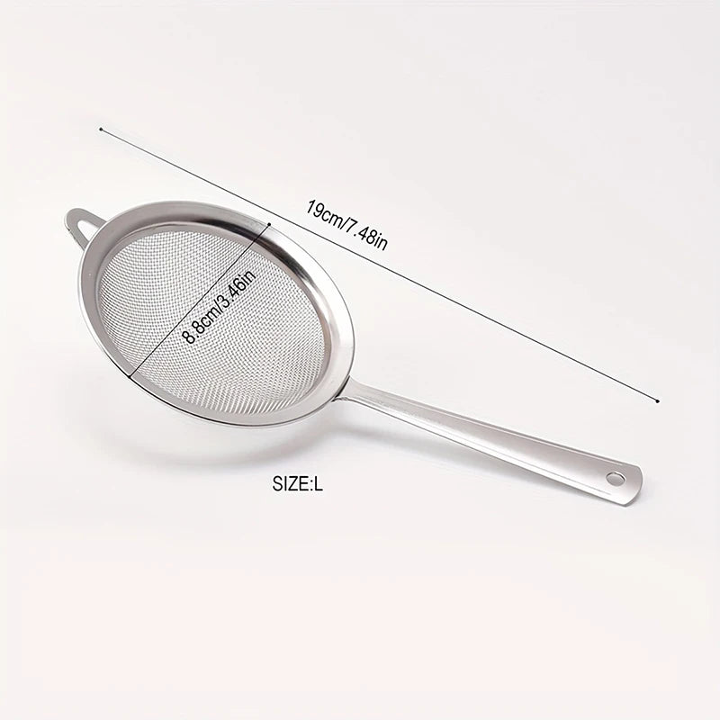 Stainless Steel Matcha Sifter Very Fine Mesh Rust-proof Tea Strainer Qme Silver L