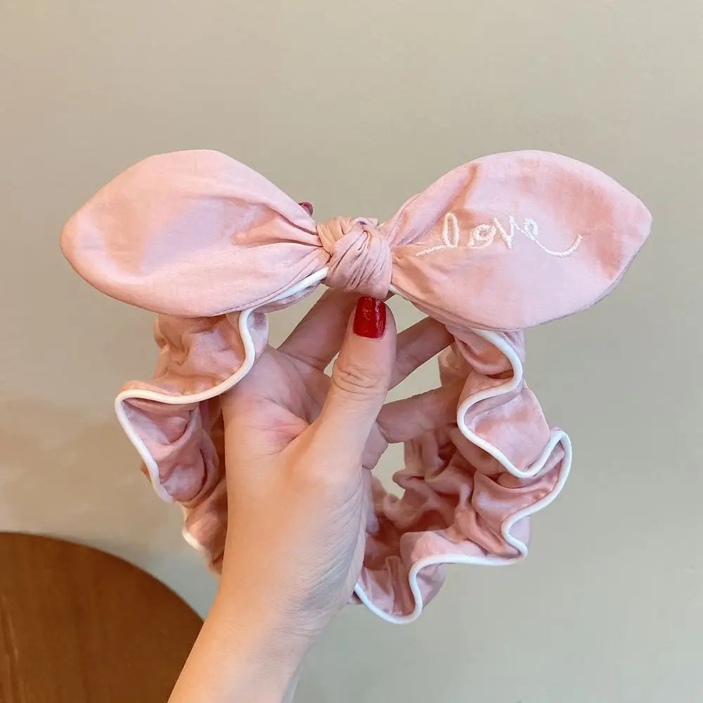 Makeup Sweet Shower Wide Cloth Wash Face Hairband Fabric Headband Korean Style Headdress Female Hair band Bow Hairband Qme