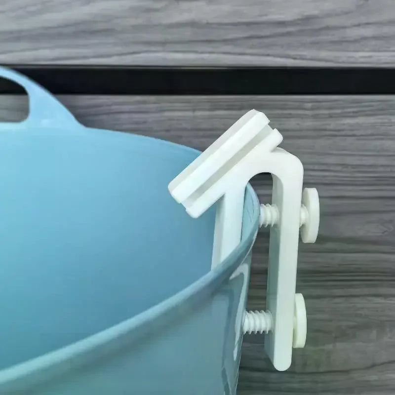 Garden Hose Holder Bucket Edge Clip Secure Water Storage Compatible Qme