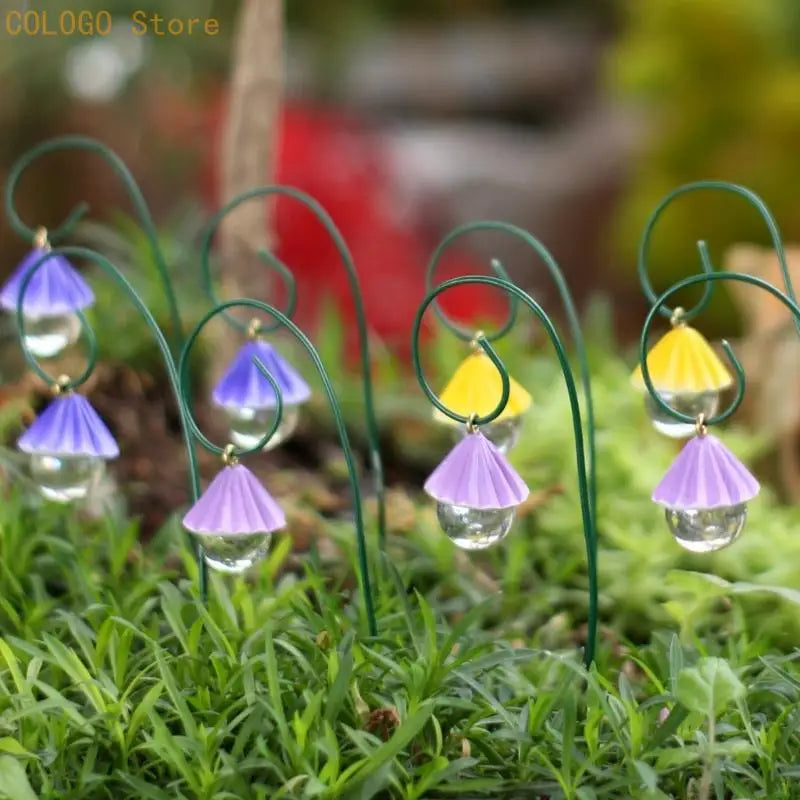 9Pieces Raindrop Resin Flower Stakes Patio Lawn Backyard Garden D0LD Qme