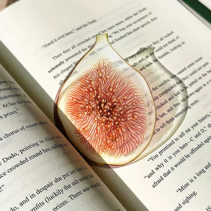 Delicate Transparent Acrylic Apple Bookmark Reading Mark Student Qme