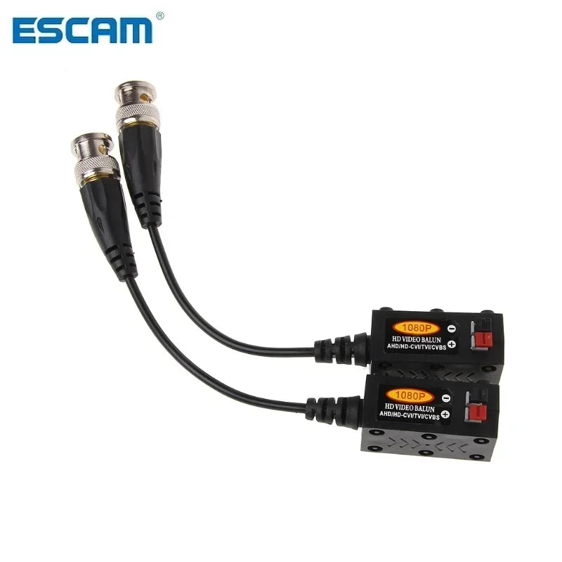 ESCAM 1 Pair 1CH Passive UTP CCTV Video Balun Transceiver For HDCVI HDTVI AHD CVBS Camera Qme