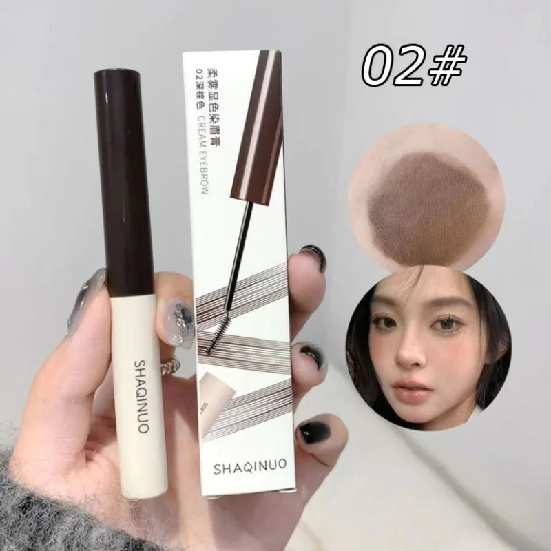 Eyebrow Dye Waterproof Long Lasting Natural Brown Eyebrow Gel Paint Eyebrow Tint Mascara Makeup Brow Enhancer Cream Cosmetics Qme A02