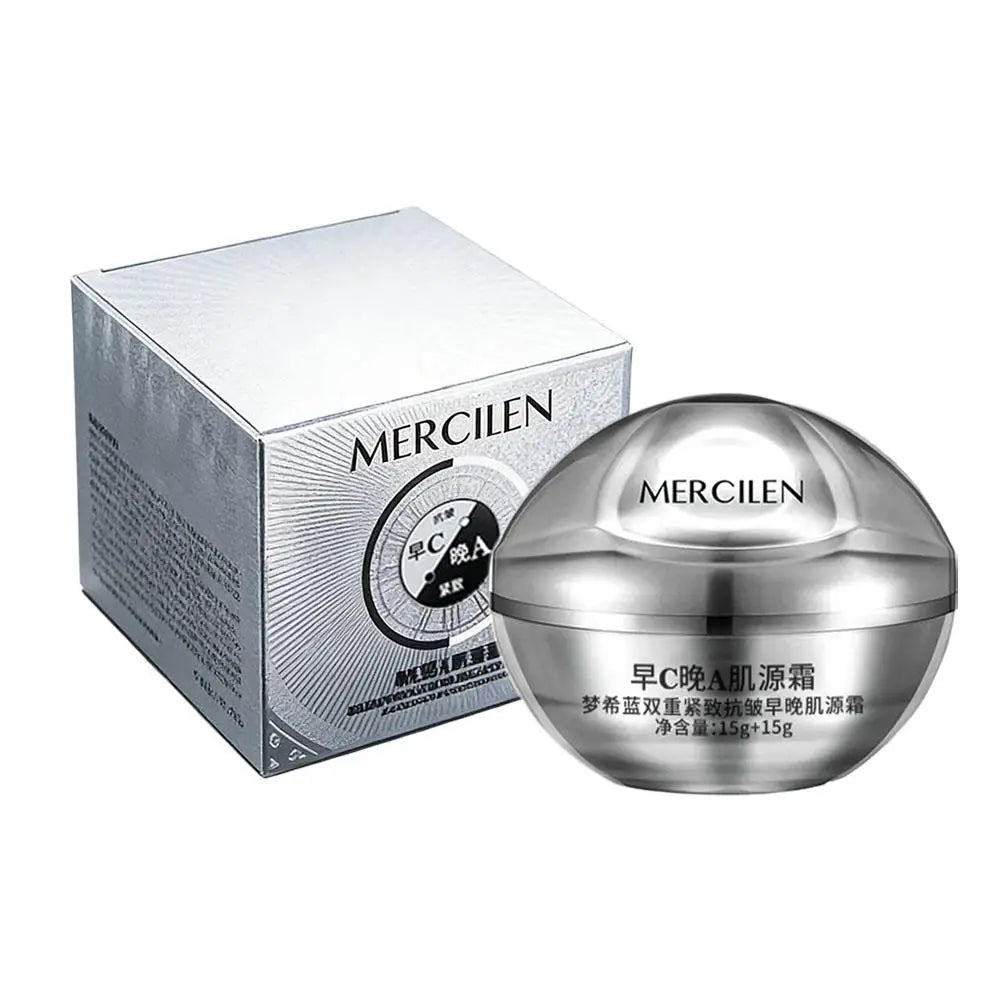Day Night Dual Firming Essence Cream Set Vitamin C White Truffle Day Cream Retinol Black Truffle Night Cream Smooth Refresh Qme 1pcs CN