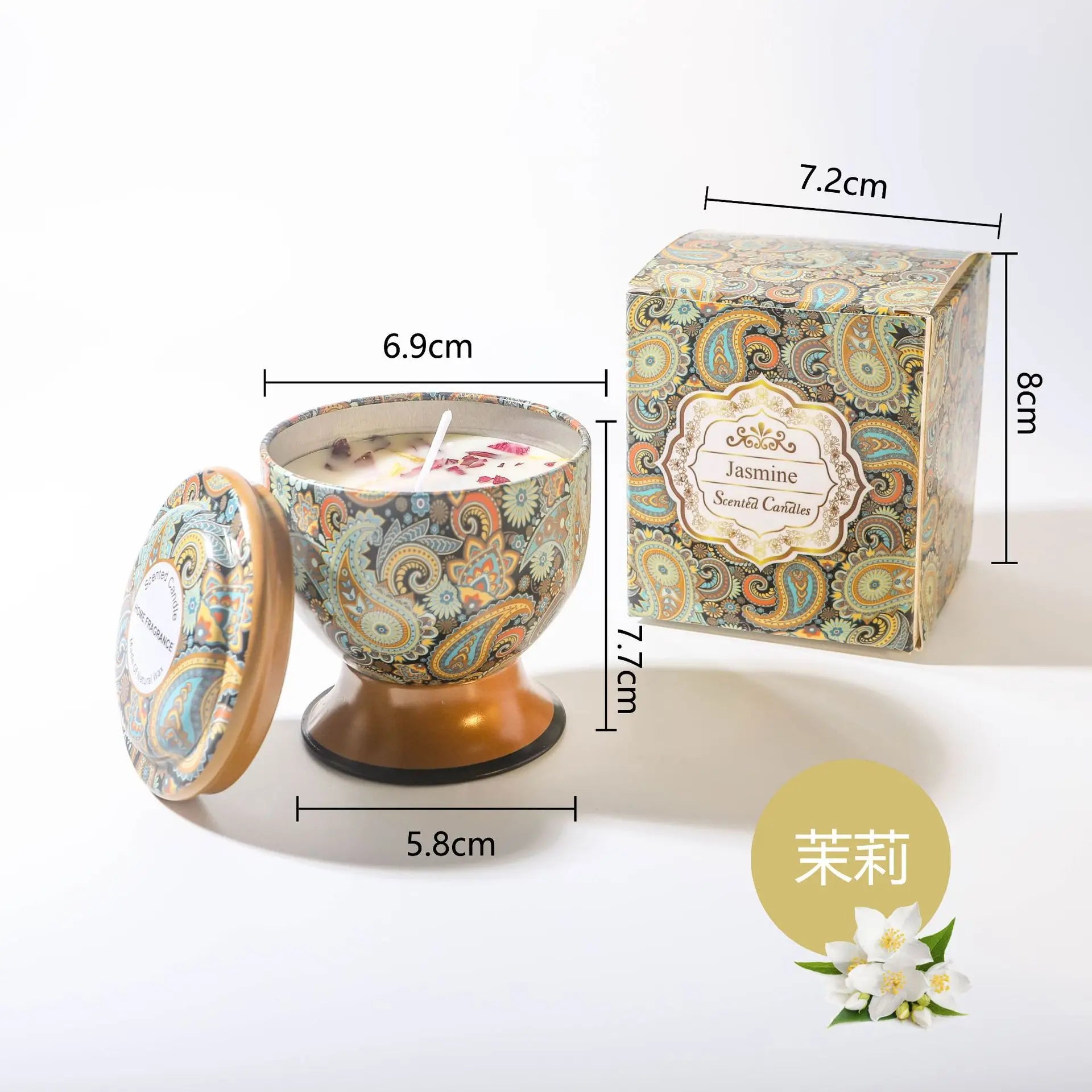 Candle Gift Set Soy Wax Aromatherapy Jar Candles in Tin Can Luxury Wedding Favors Bridesmaid Souvenir for Guests Home Decor Qme Jasmine Scent