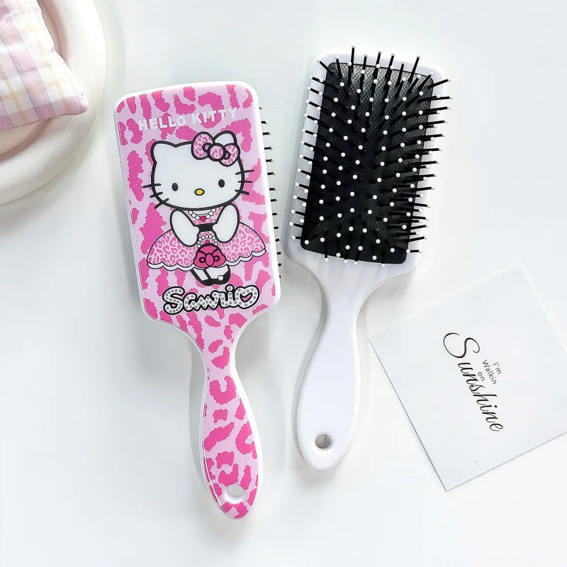 Hello Kitty Cute Cartoon Massage Cushion Comb Shake-Shake Comb, Square Curling Comb Qme