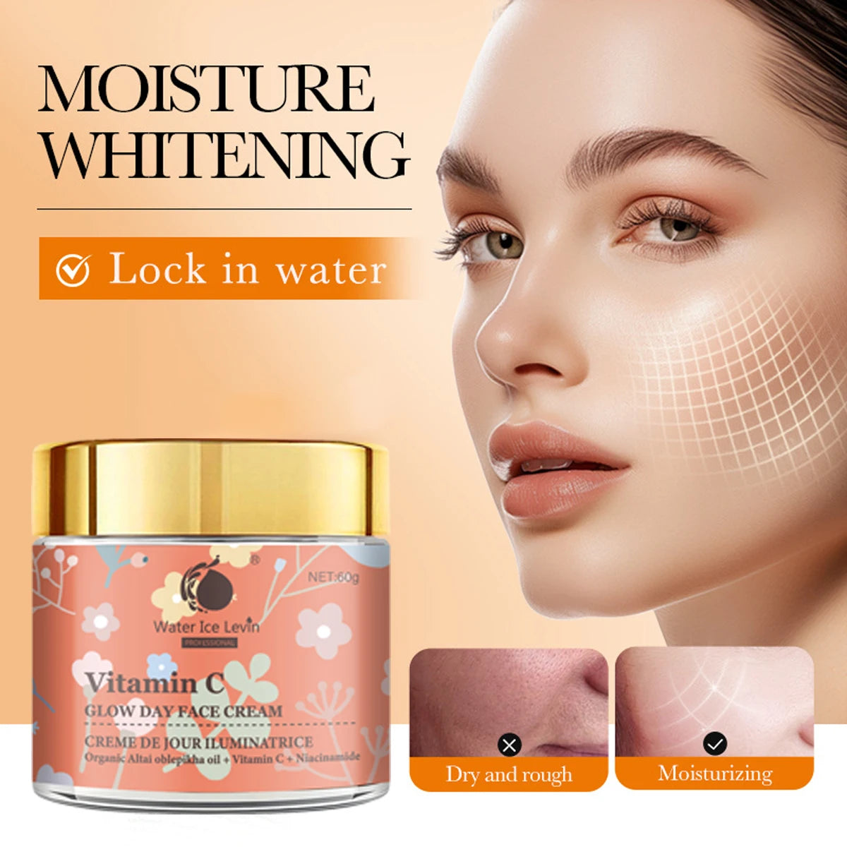 Natural Moisturizing and Nourishing Face Cream with Organic Sunflower Seed Oil, High Vitamin Content, Antioxidant, Lightweight Texture, Absorbs Well, Suitable for Sensitive Skin Qme