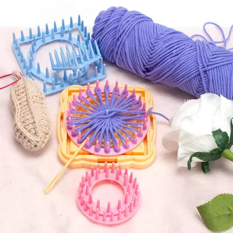 DIY Flower Loom Knitting Plastic Weaving Tool Making Handmade Flowers Qme