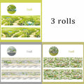 Spring & Summer Green Scenery Decorative Washi Tape Fresh Forest Landscape Tape, Junk Journals, and Polaroid Embellishment. Qme 3 rolls -b