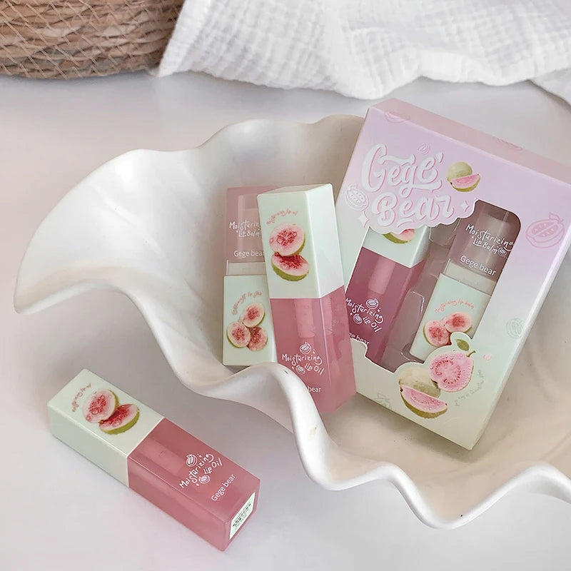 Guava Hydrating Lip Balm Oil Gege Bear Light Moisturizing Soothing Qme