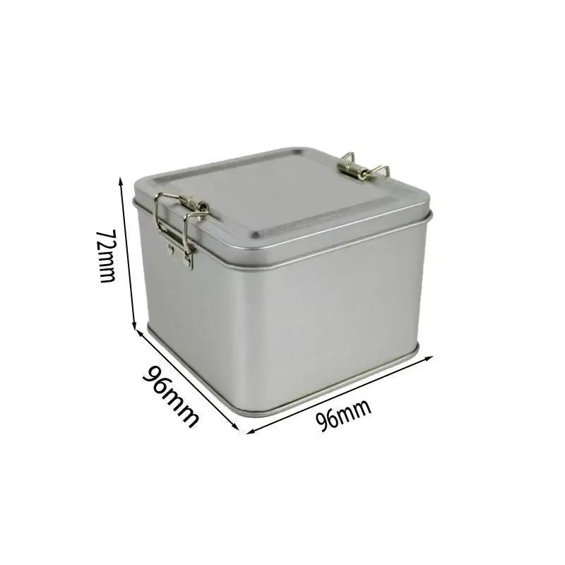 Square Portable Metal Tin Boxes Mini Sealed Storage For Candy Pills Coin Jewelry Home Organizer Qme 1pcs