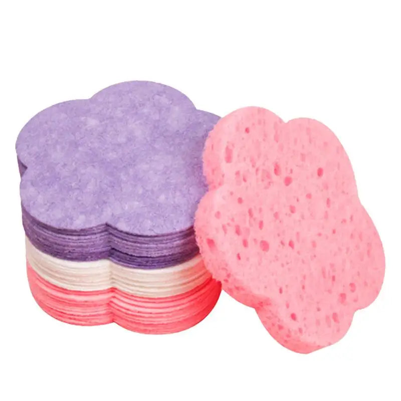 30pcs Face Cleansing Pads Makeup Removal Cotton Pad Cleansing Facial Pad Face Towel Washable Cotton Pads (Color Random) Qme