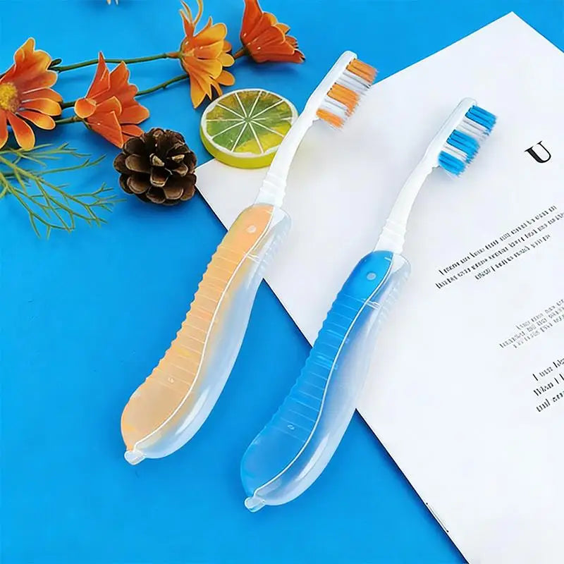 Compact Folding Toothbrush Foldable Design Travel Pocket Suitable Qme