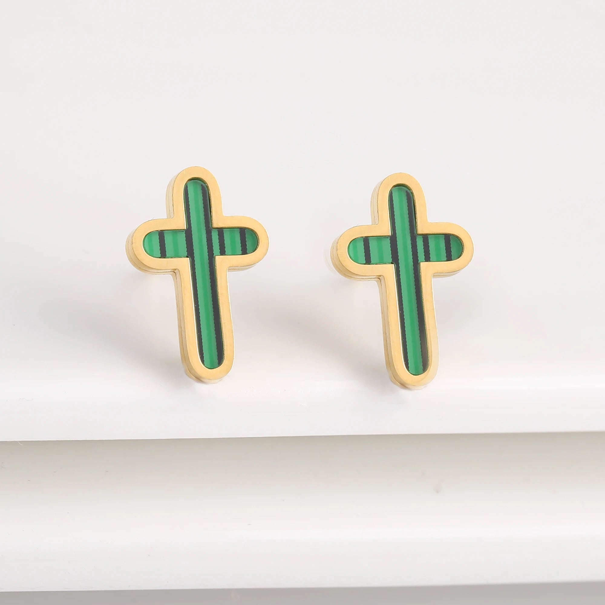 INS Charms Stainless Steel Shell Cross Necklace Jewelry Bracelet