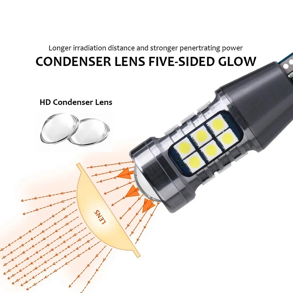 2pcs Super Bright W16W T15 921 LED Bulbs Canbus Car Light High Power 3030SMD No Error for Tail Signal Lamp Backup Reserve Lights Qme