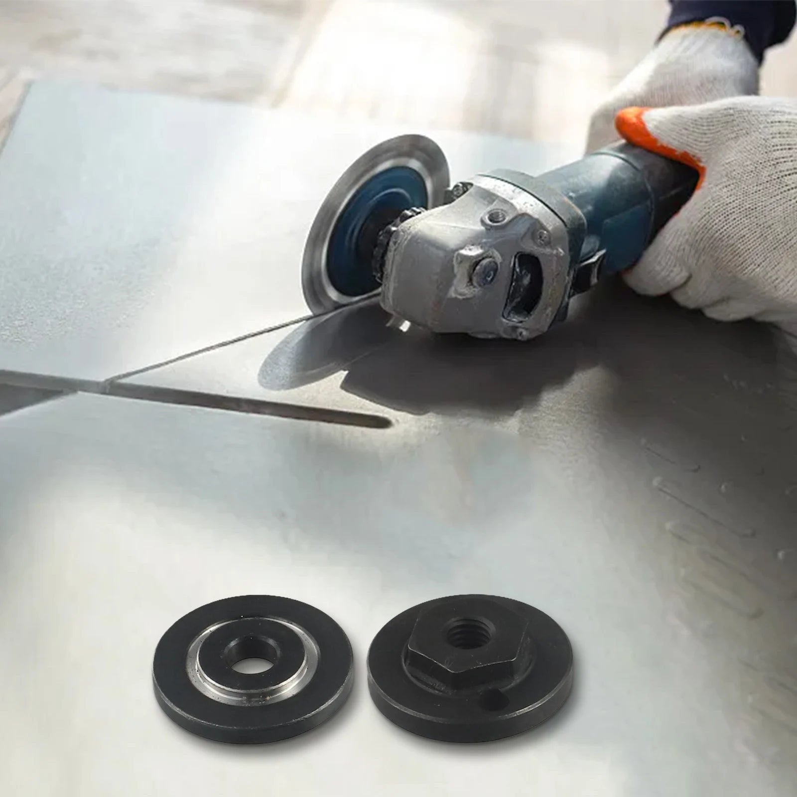 Angle Grinder Inner Outer Flange Nut Set Tool 20/ 22/ 22.2mm Circular Saw Blade Press Plate Suitable For Model 100 Angle Grinder Qme