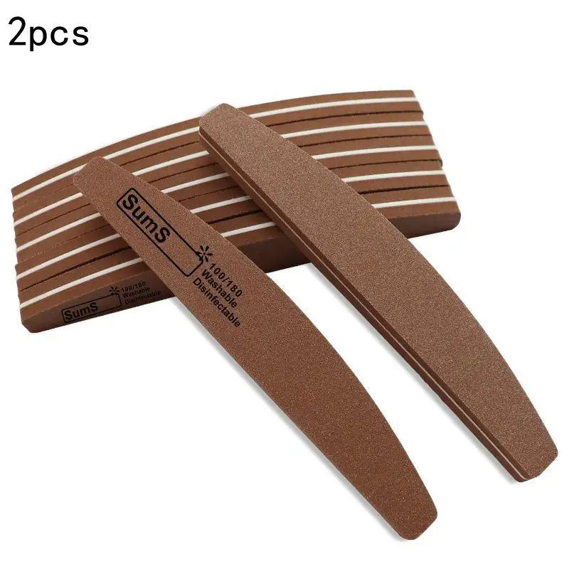 2 5 Professional Double-sided Nail File Block Colorful Sponge Polish