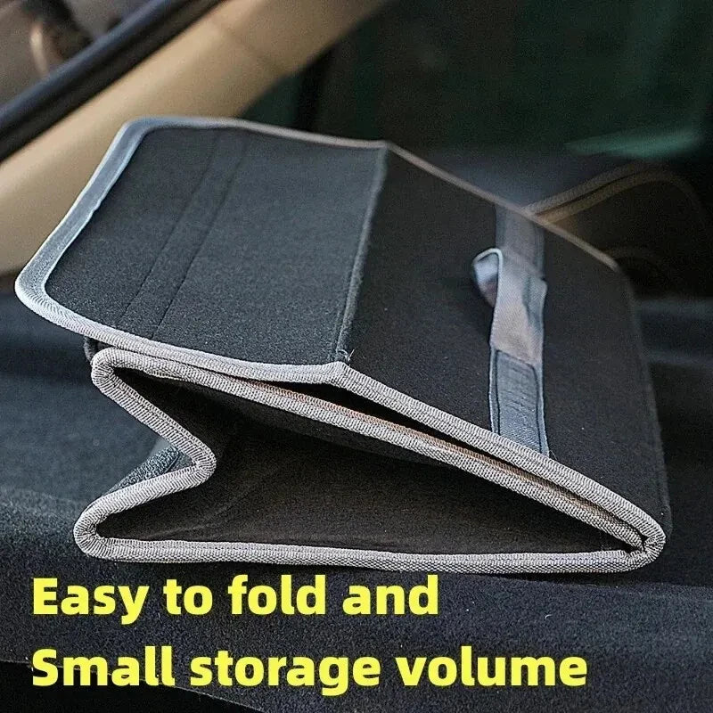 Car Trunk Soft Felt Storage Box - Large Anti-Slip Compartment Organizer, Auto Boot Storage Accessories Qme