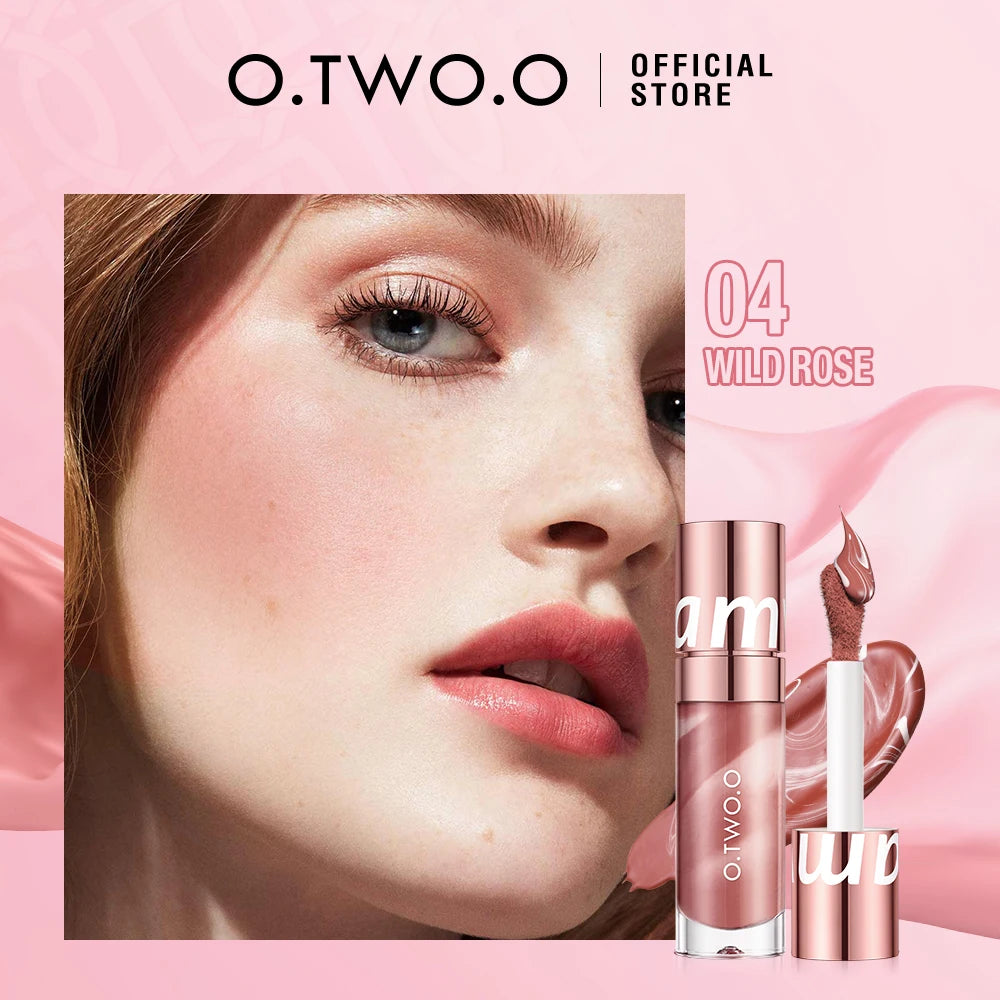 O TWO Liquid Blush Face Blusher Moisturizing Long Lasting Natural Qme 03 Coral Peach China Mainland