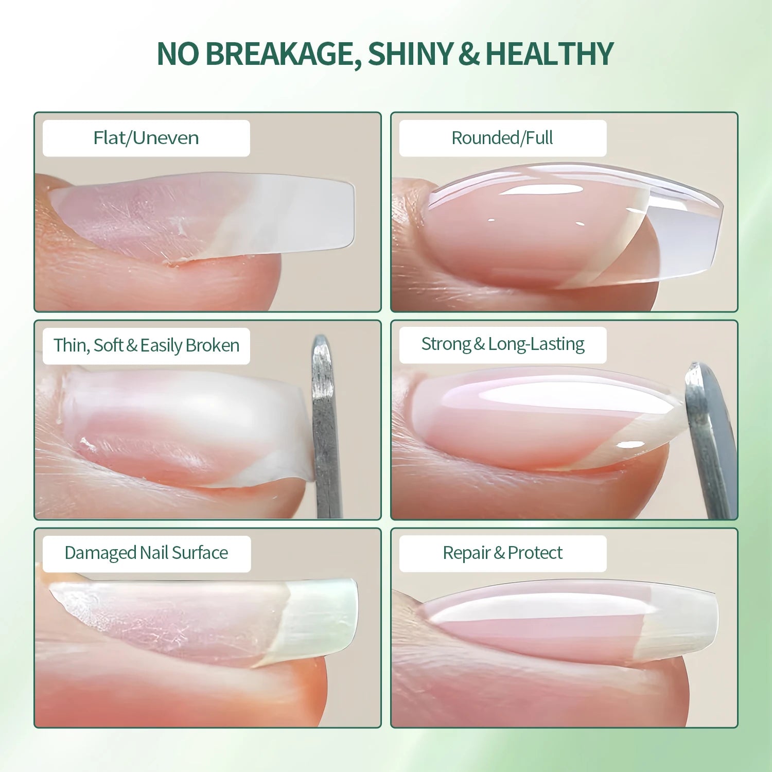 Nailpop 7-in-1 Builder Nail Gel Fast Building Polish Clear White Pink Qme