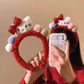 Hello Kitty Sweet Cartoon Headband Cute Bow Versatile Hair Accessory Qme 1