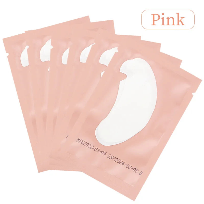 50 Pairs Patches Building Hydrogel Eyepads Eyelash Extension Paper Qme