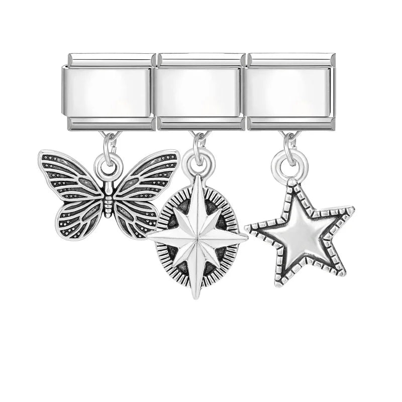 Fashion Pendant Series Lovely Dogs Cats Italian Charm Link Stainless