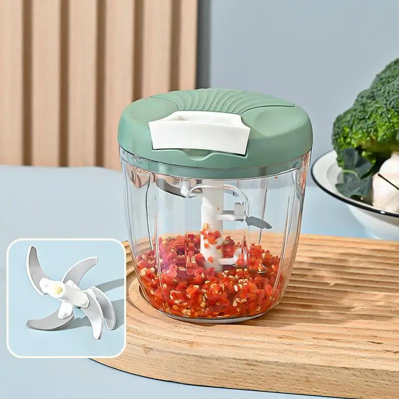 Manual Pull Crusher Food Chopper Stainless Steel Meat Mincer Garlic Qme E