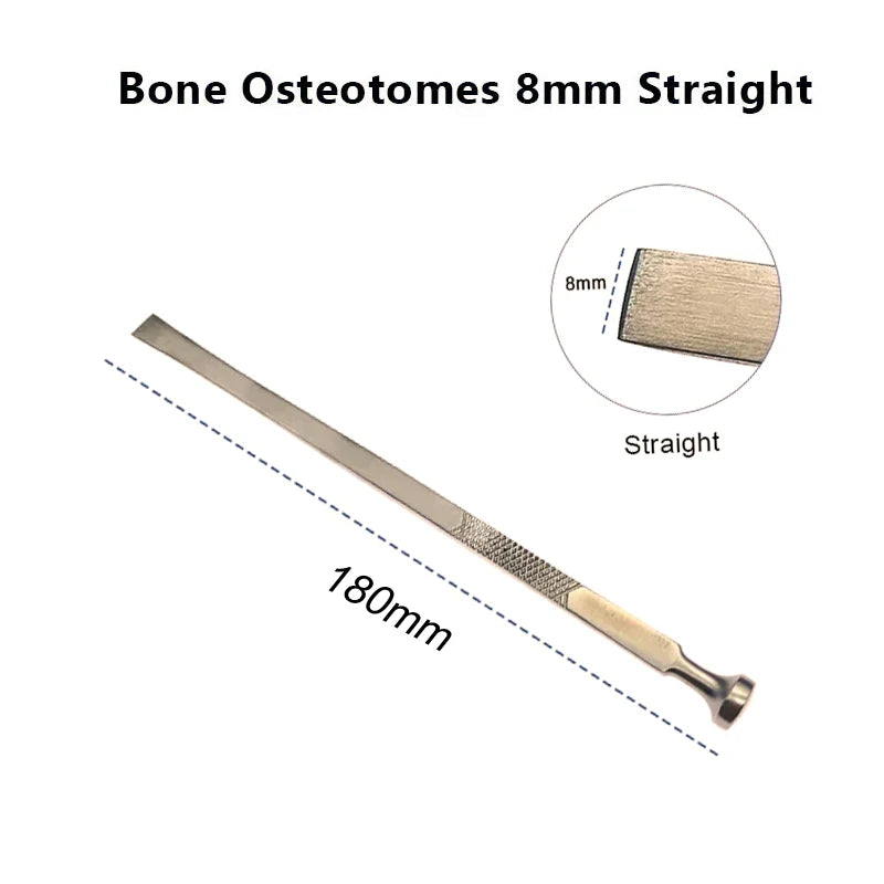 Flat Shank Bone Chisel Straight Curved Cutter Qme