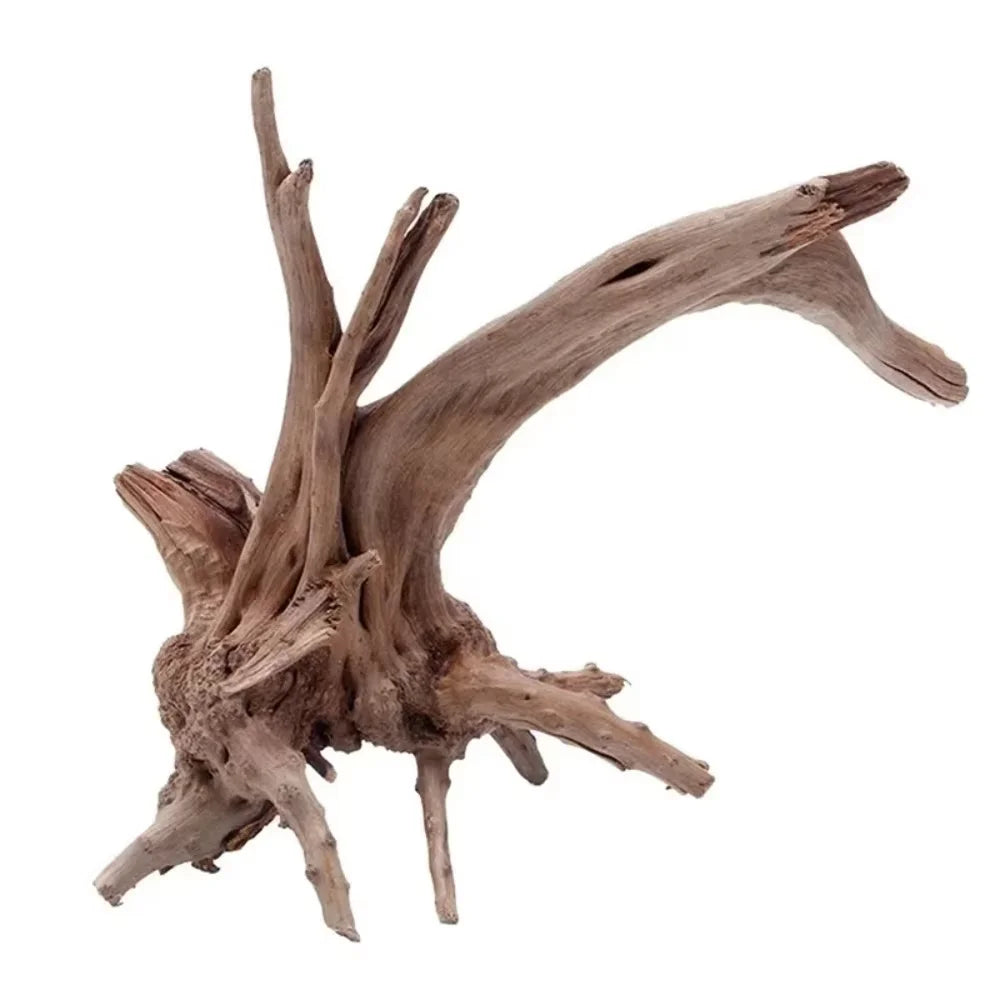 15-20CM Natural Driftwood Aquarium Decor - Premium Wood Fish Tank Ornament, Authentic Wooden Landscape for Aquatic Environments Qme