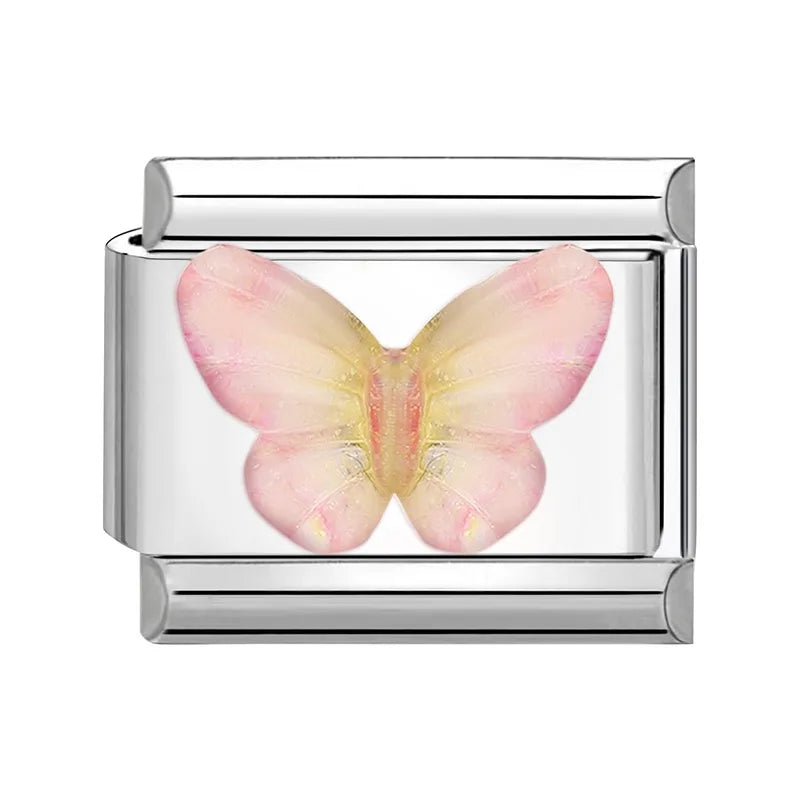 Fashion Colorful Y2K Heart Blue Purple Butterfly Italian Link Fit